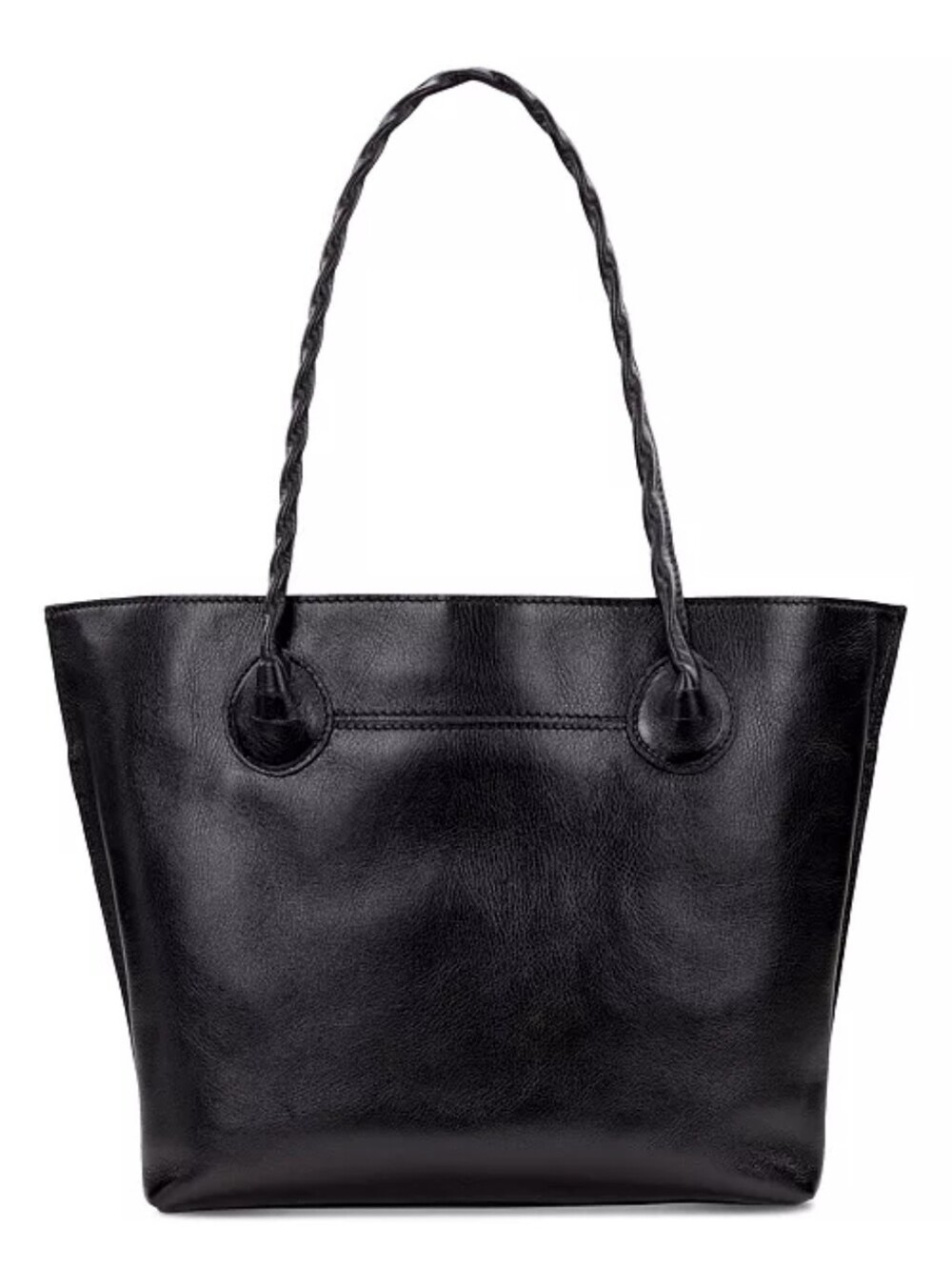 Patricia Nash Eastleigh Large Classic Black Leather Tote Bag Western Minimalist - Picture 3 of 16